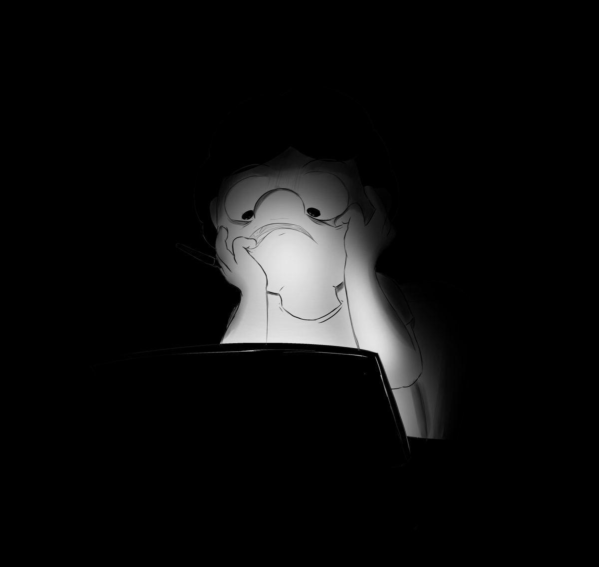 DaxSlays's tweet photo. An hour of looking at a blank canvas. https://t.co/KgGbJceewT