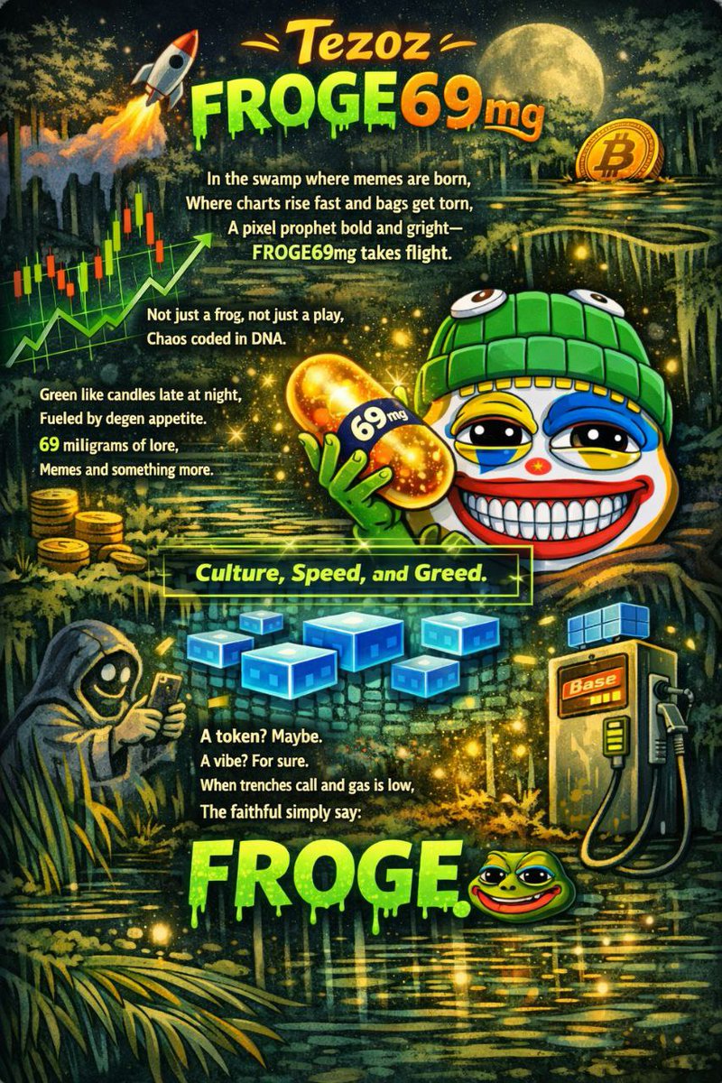 GM GM, TL

<a href="/69mg_dutch/">ÐUTCH™</a> said something about creativity, and we all know creativity doesn't only lie in arts and paintings alone. It also involves spoken words and poems.

Took me hours to come up with a poetic write up on <a href="/FROGE69mg/">FROGE 69mg</a> and Thanks to chatgpt for turning my writing