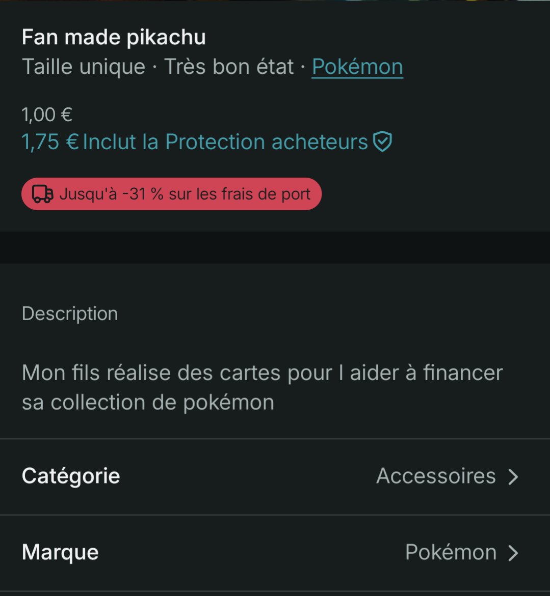 c trp mignon je le jure que quelqu'un lui achète sa carte super cher