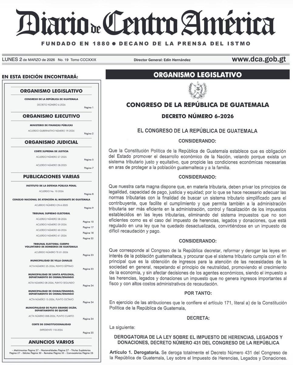JulioColonConta's tweet photo. ¡𝐀𝐝𝐢𝐨́𝐬 𝐚𝐥 𝐢𝐦𝐩𝐮𝐞𝐬𝐭𝐨 𝐝𝐞 𝐡𝐞𝐫𝐞𝐧𝐜𝐢𝐚𝐬 𝐞𝐧 𝐆𝐮𝐚𝐭𝐞𝐦𝐚𝐥𝐚❗ 🚫💰

¿Tienes dudas sobre cómo afecta esto tus trámites actuales? ¡Contactanos!

WhatsApp https://t.co/9BpNCkFPx9
https://t.co/R8uARULKUa

#Guatemala #herencias #legado #donacion #legal https://t.co/dRZYY2q2q3