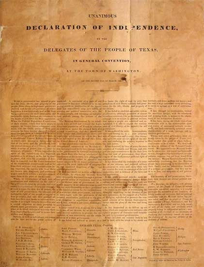 SaltyDGalveston's tweet photo. Texans declared their independence on March 2, 1836, from the tyrannical Mexican regime of General Antonio López de Santa Anna.

Texas' independence was secured on April 21, 1836, at the Battle of San Jacinto. https://t.co/ZLpvDkE0sk
