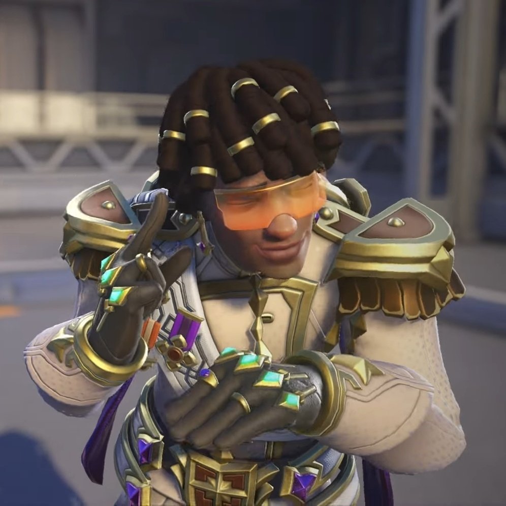 They made Lúcio's hero select animation based on him wearing headphones. This makes it look a bit akward when you wear a skin without it.