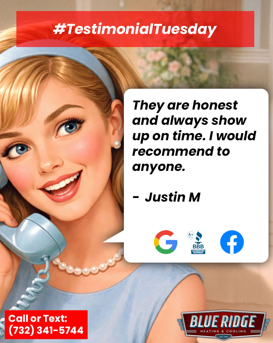 BlueRidgeHVAC's tweet image. Your feedback fuels our passion 💙 Big installation or small repair — we’re grateful for the trust you place in us to keep your New Jersey home comfortable. #TestimonialTuesday #HappyCustomers #BlueRidgeHVAC #NJHomes #ComfortExperts