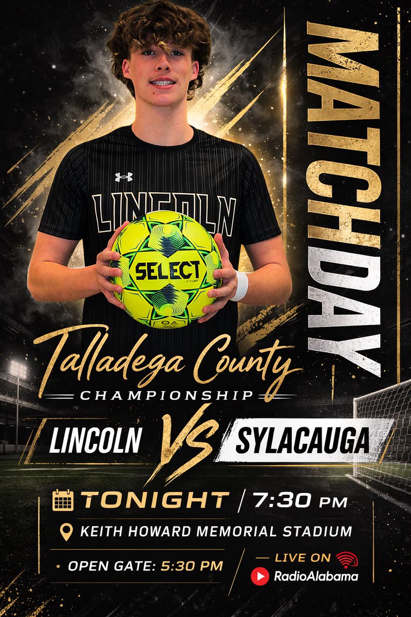 duff_bio's tweet photo. Talladega County Soccer championship tonight @ Keith Howard Memorial Stadium, 7:30! #greenscreen #letsgo #Lincoln #soccer #championship https://t.co/yOYH8Ow7En