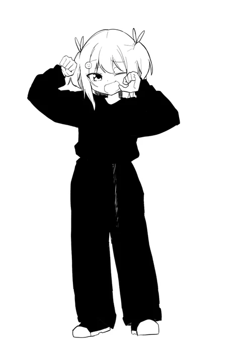 ナナ落書き全身黒すき #ラブライク