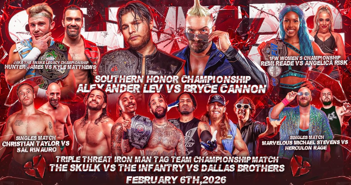 SHonorWrestling's tweet photo. Our February show, #SHW79, is NOW AVAILABLE on IWTV (@indiewrestling)! Check it out and get all caught up on the action as we head into #SHW80 THIS FRIDAY, March 6th, live from @ReformationBrew in Canton, GA! https://t.co/RiaLmazqef