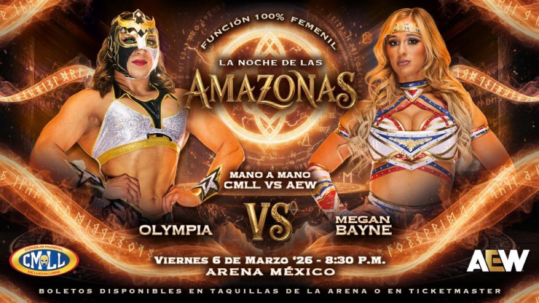 KXNGAO's tweet photo. JUST ANNOUNCED:
THIS FRIDAY IN ARENA MEXICO
OLYMPIA VS MEGAN BAYNE ๐ฅ๐ฅ๐ฅ๐ฅ๐ฅ https://t.co/SUkDjKFyNr