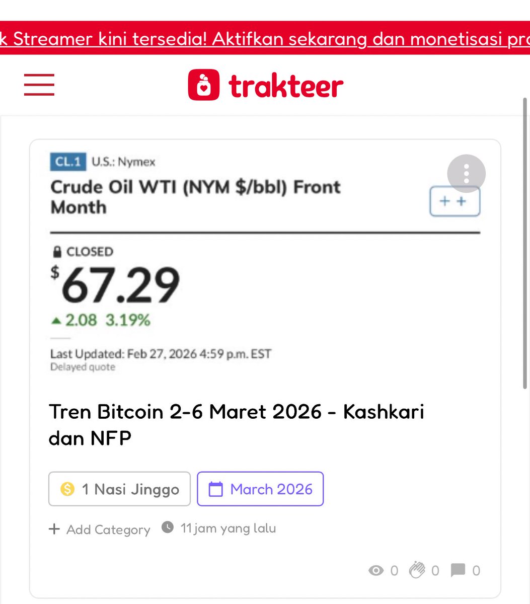 hoteliercrypto's tweet photo. Tren Bitcoin 2-6 Maret 2026 sudah keluar, sekarang lebih Comprehensive karena saya udah resign dari kerjaan. 😂😂😂😂

Klik https://t.co/K7KuGMg163

Nah saya all in ke kripto, dunia hotel udah saya tinggalin. 

Saya telah buat banyak spot-spot salah yang jatah salahnya tinggal sedikit.

Judulnya Kashkari dan NFP

Kalau ada pertanyaan setelah baca, yok bahas sini.