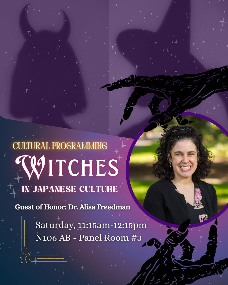 Animemilwaukee's tweet photo. We’re diving headfirst into the most unhinged, powerful, chaotic witches in Japanese culture — from ancient folklore to peak anime madness🔮⚡

📍N106 AB - Panel Room #3

📅 Saturday, March 7, 11:15am-12:15pm

Pull up. Bring your coven. https://t.co/lBGLNApfHc