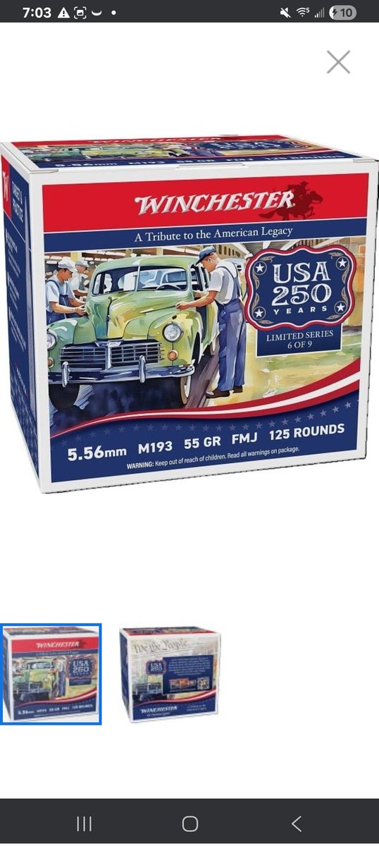 WhitetailArmory's tweet photo. Winchester 5.56 m193 55gr 125 round box for $59.99 @palmettostatearmory.com 
#ammo #guns #deals #america #ar15 #firearms #2a #2ndAmendment https://t.co/fdAYEJRt8f