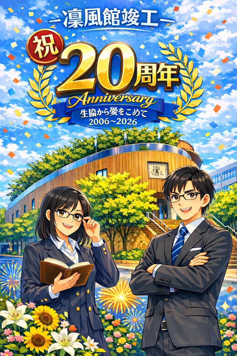 今年は凜風館竣工20周年です(≧▽≦)

関大生協では、

４月から様々なイベントを予定しています

食堂・コンビニ・購買など順次情報を発信します

お楽しみに(#^^#)