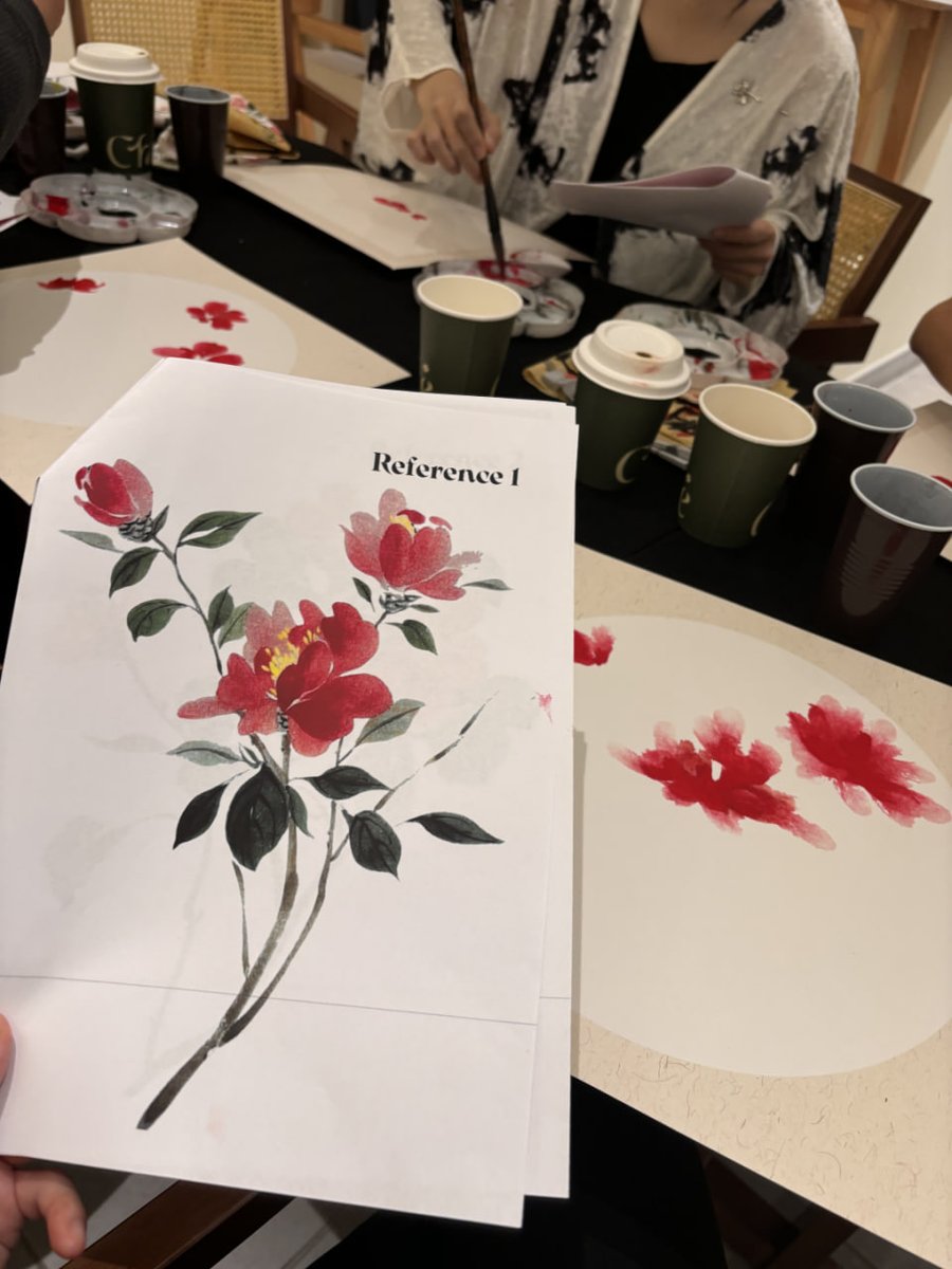 Today we went to a London painting workshop 🎨 | Paint Your Own Camellia 📷 Perfect way to relax 📷📷<🛋✨