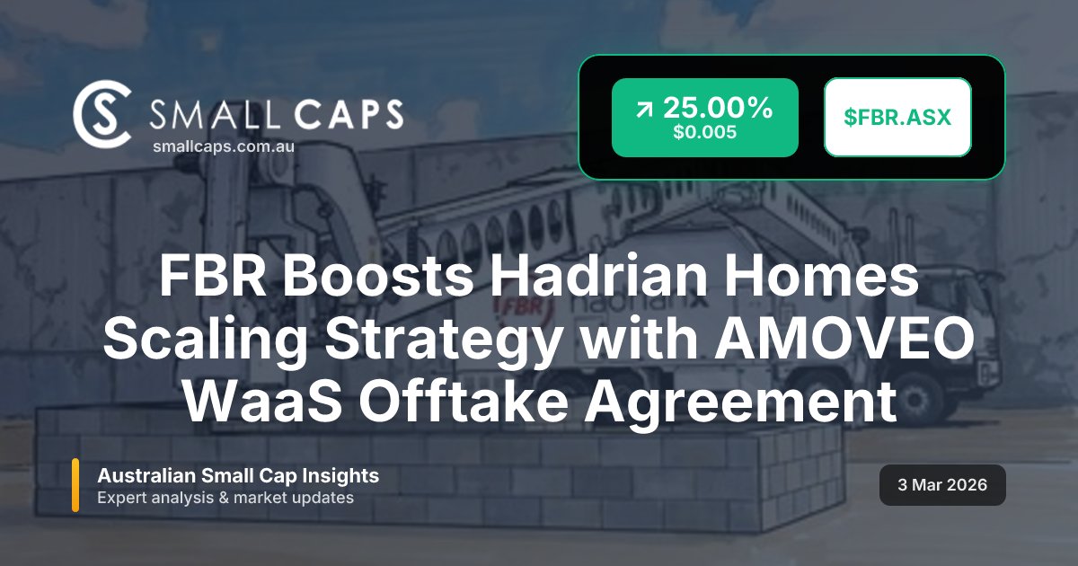 SmallCapsASX's tweet image. FBR Boosts Hadrian Homes Scaling Strategy with AMOVEO WaaS Offtake Agreement

#ASX #SmallCaps #FBR

smallcaps.com.au/article/fbr-bo…