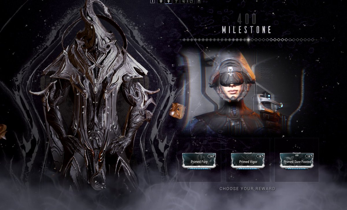 killukin's tweet photo. FINALLY 400 days in Warframe https://t.co/dtXlPuGY3l