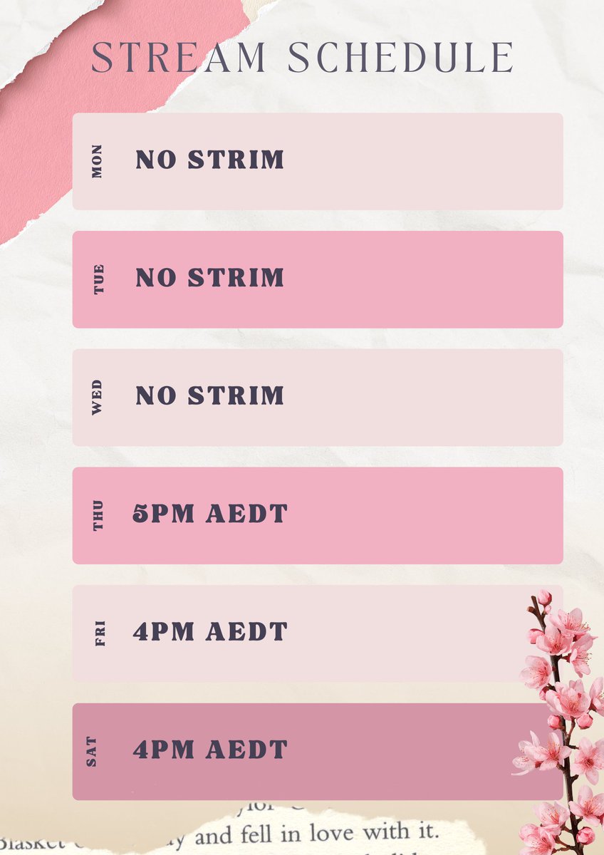 HII Ignore the fact its Tuesday and have my weekly Stream Schedule :3

Also I started uni so its mainly end of week streams<3
