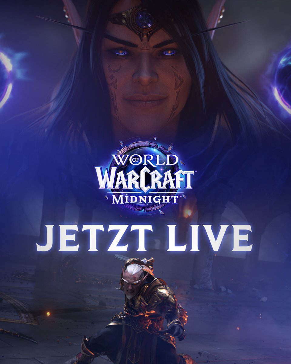 Warcraft_DE's tweet photo. Quel'Thalas darf nicht der Armee der Leere anheim fallen. Werdet ihr dem Ruf antworten? 

Word of Warcraft: Midnight ist jetzt live. https://t.co/HisRwMROoQ