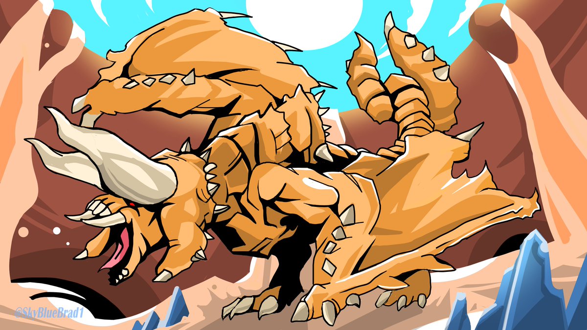 SkyBlueBrad1's tweet image. "The Wildspire Wastes"  ✍️ #MonsterHunterWorld #MHart #art #Diablo