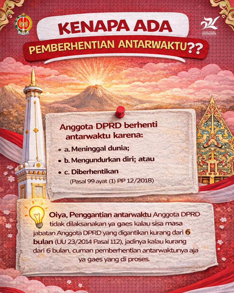 birotapemdiy's tweet photo. Apa itu Pemberhentian dan Penggantian Antarwaktu (PAW) ? Yuk, kita simak penjelasannya!

#PAW
#DPRD
#PemdaDIY
#BiroTapemSetdaDIY
#TapemEdukasi
#JogjaIstimewa https://t.co/0GvDdD2OMn