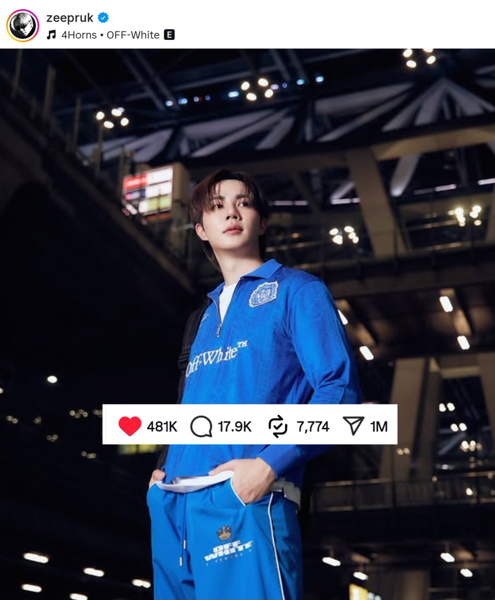 We’re almost at 500k ❤️s on Zee’s Off-White IG post 👇 If you see this post, please head to his IG, engage again and help give it one more push!

ZEENUNEW GO TO PARIS FW
#ZEENUNEWWITHOFFWHITE
#OFFWHITEFW26
#PFW2026

<a href="/OffWht/">Off-White™</a> #OffWhite
<a href="/zee_pruk/">Z</a> #ZeePruk

🔗instagram.com/p/DVV05Y2j21Q/…