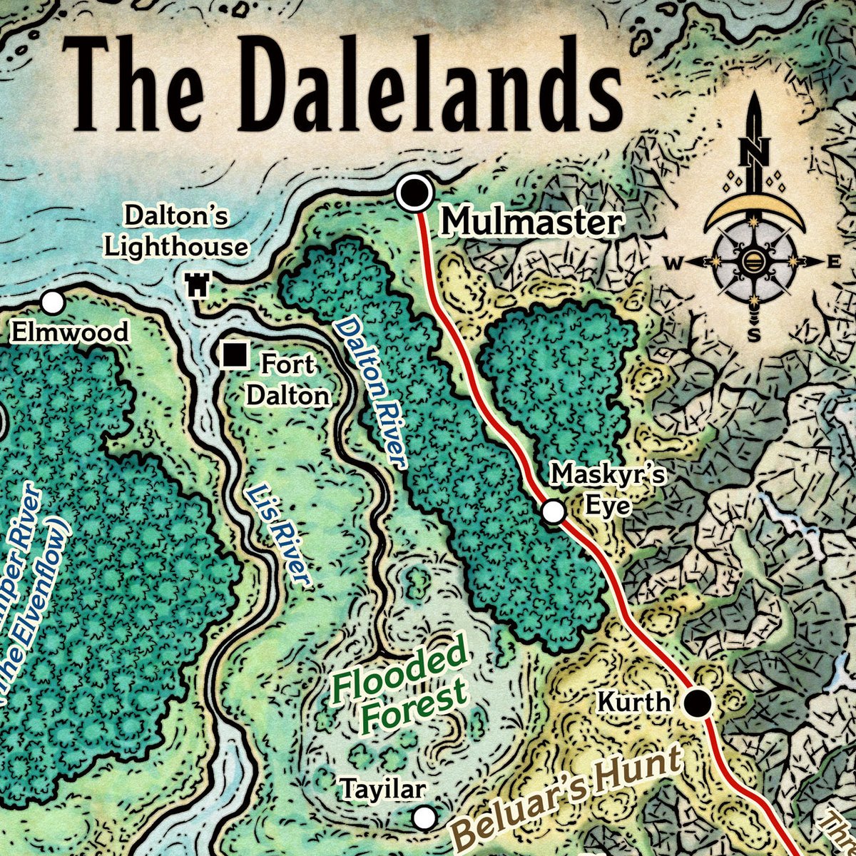 Look what I just added over at Prints.MikeSchley.com. The massive set of maps I created for D&amp;D’s recently released ‘Forgotten Realms: Adventures in Faerûn’ expansion is now available. Grab your adventuring gear and let’s go exploring!