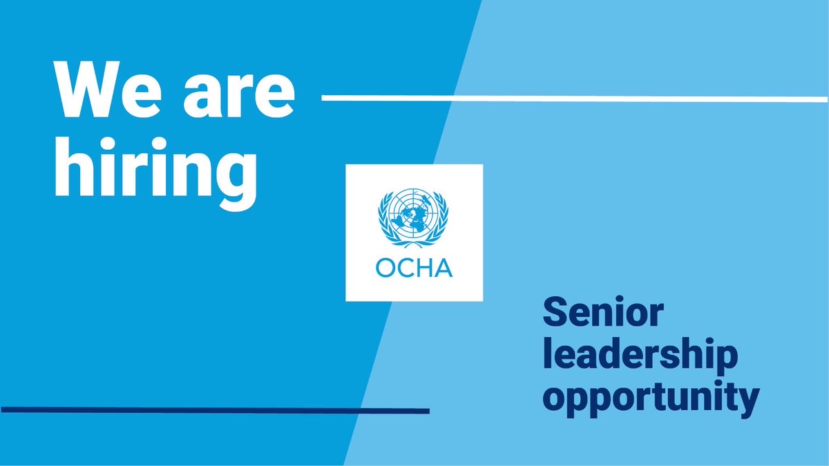 UNReliefChief's tweet photo. We're recruiting for three of the five most senior posts @UNOCHA - Assistant Secretary-General, and Directors of Crisis Response and Humanitarian Sector.

The world is on fire. Can you help us put it out?  

More👇
https://t.co/NxFQNUy3aK
https://t.co/rbHZEmPxL8 https://t.co/smLxwunELa