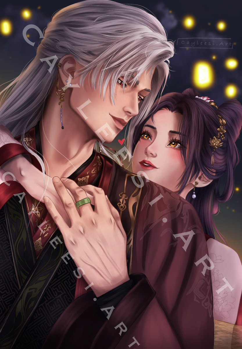 CayleesiArt's tweet photo. "All the lanterns in the night sky... They'd only burn for you. And one of them will certainly catch your eye." 🐦‍⬛🐈‍⬛🏮

🚫Do NOT repost, trace, or use AI on my works.

For full pieces w/o the watermarks see my IG 🩵

#Sylus #loveanddeepspace #sylusmc #LADS  #sharedlanterns https://t.co/Mdt9giolvZ