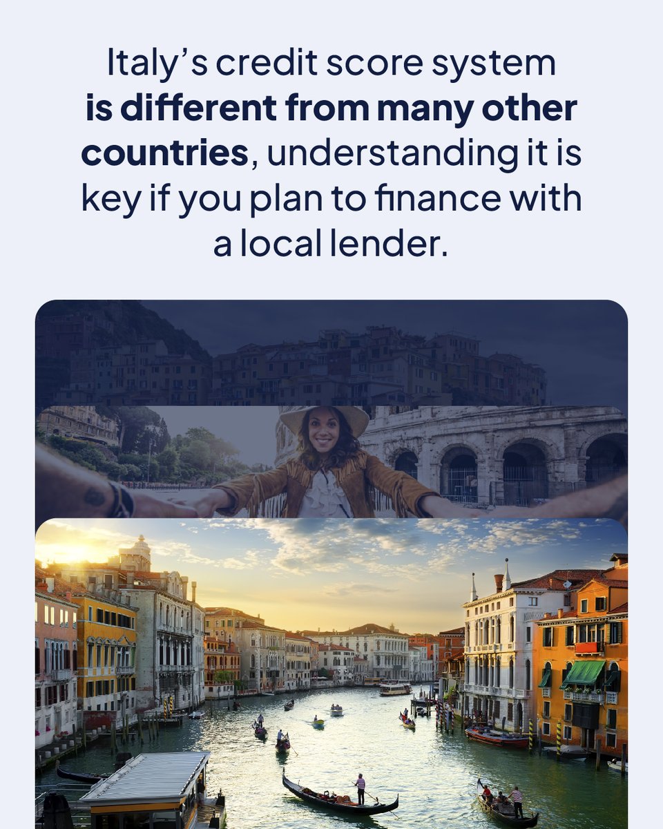 UpscoreApp's tweet photo. Did you know IT doesn’t use a single credit score like the US or UK? Lenders assess your financial history, income stability &amp; documentation instead.

👉 Upscore helps international buyers prepare the right profile to secure an Italian mortgage even without local credit history. https://t.co/CGWuH9Z6TN