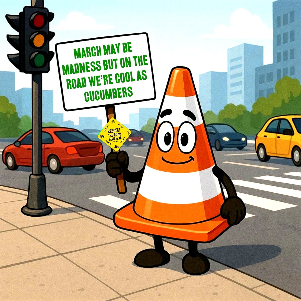 ridesafedp's tweet image. Mr. Cone would like to remind you that Madness may work for basketball, but not driving. 👍 #staycool #besafe #ArriveAlive