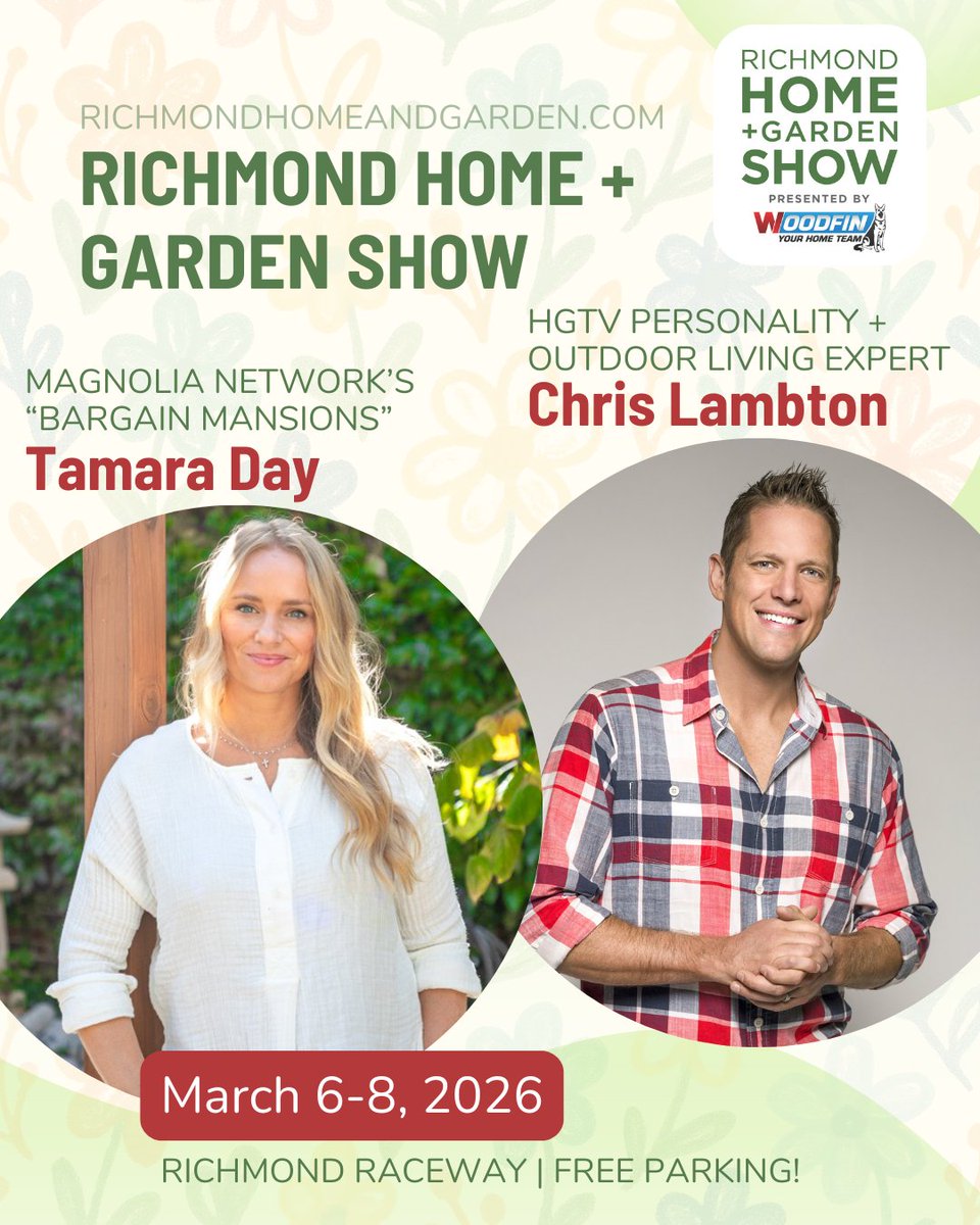 Richmond Home + Garden Show; Mar. 6-8, 2026 tweet media