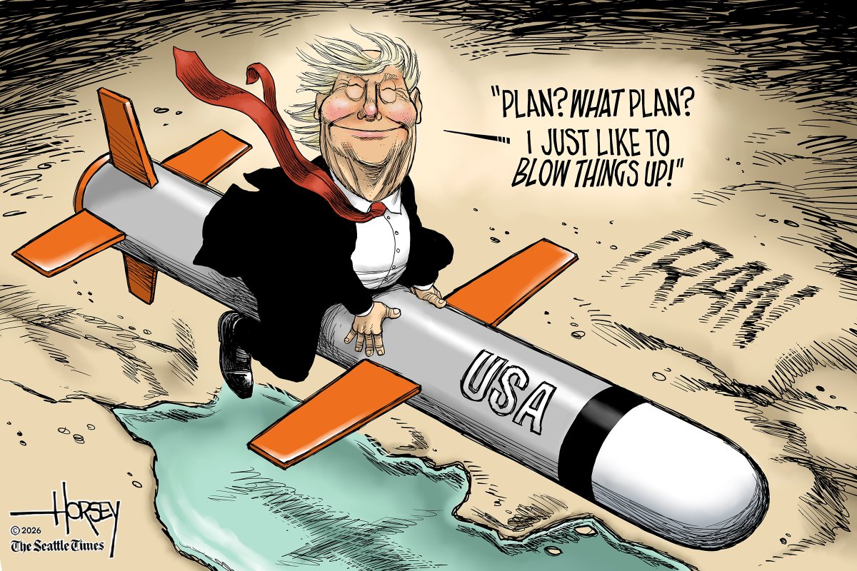 Trump cold not resist using the Big Stick... horseytoons.substack.com/p/trump-could-…