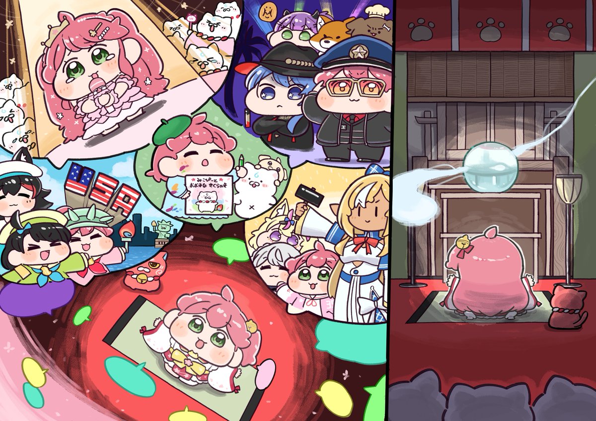 🌸No.44【神様に報告】 4/4 
 「あのねあのね、いろんなことがあったんだよ！」
チームメンバー: ( sae: <a href="/sae_tail/">sae</a> ) ( 佃上海: <a href="/shangchester/">佃上海@C108出場予定</a>  )
#みこめもりー 
#miko_Art