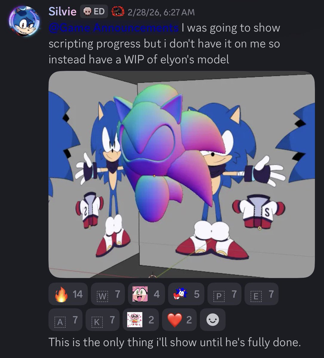 ExecutableNEWS's tweet photo. WIP of elyon(sonic)’s model for executable disruption #outcomememories #Executabledisruption #glaghorsesimulator50billion #execommunity https://t.co/lb9yB9jFE6
