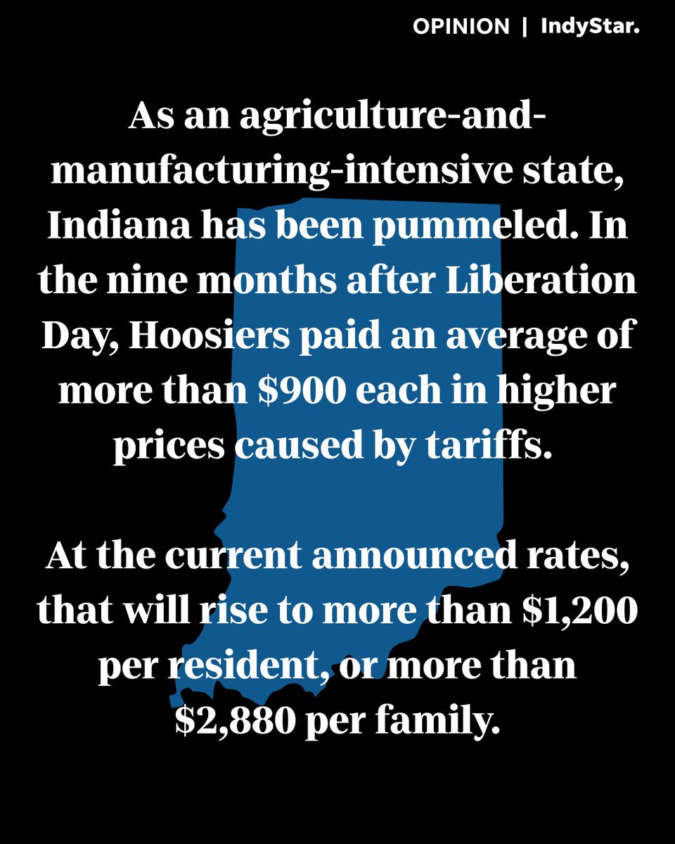 indystar's tweet photo. Economist Michael J. Hicks: Outside of a recession, 2025 was the second-worst year for job creation in Indiana in a half-century. Only the jobless recovery of 2003 was worse. 

Read more: https://t.co/BO9Q7Yi6xO https://t.co/iSg9gHWyl3