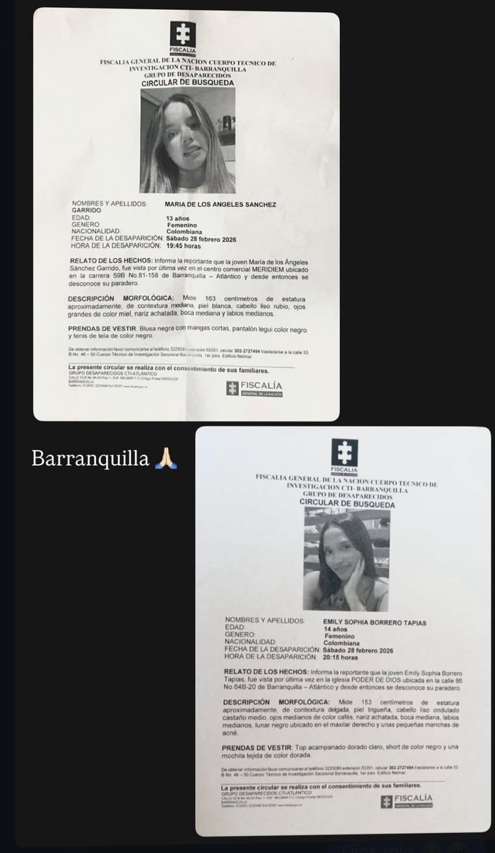 Dos niñas desaparecidas en Barranquilla. Estos no parecen casos aislados.