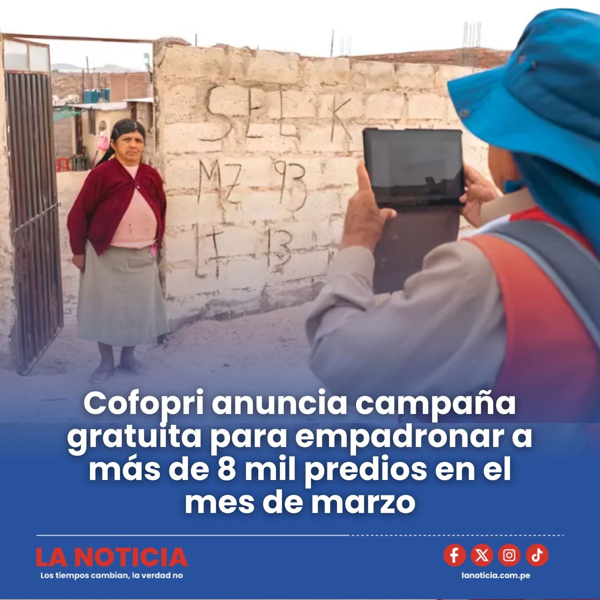 lanoticiaperu_'s tweet image. #Actualidad | 🏠📄 ¡Más familias cerca de su título de propiedad!. Cofopri inicia en marzo una campaña nacional gratuita que empadronará más de 8 mil predios en todo el país, priorizando zonas vulnerables. ¡La formalización avanza! 
#LaNoticiaPerú #Cofopri #campaña #Cusco #título