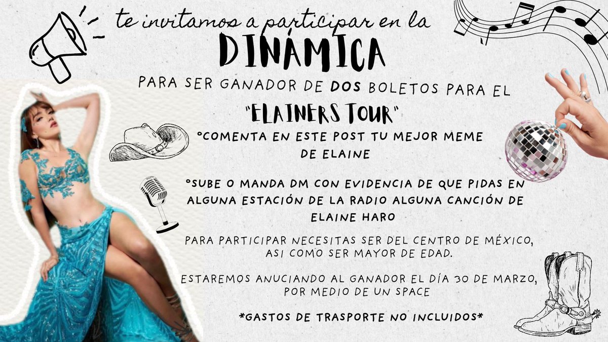 ¡Llegó el momento mi gente! 🎤💫 ¿Quieres ir al #Elainerstour?  Los Fragment-hados te regalamos 2 entradas para ti y tu acompañante para el concierto.
​¿Cómo ganar? 👇
1️⃣ Sube tu mejor meme o situación de Elaine que más recuerdes en los comentarios.
2️⃣ Envía por DM (o responde