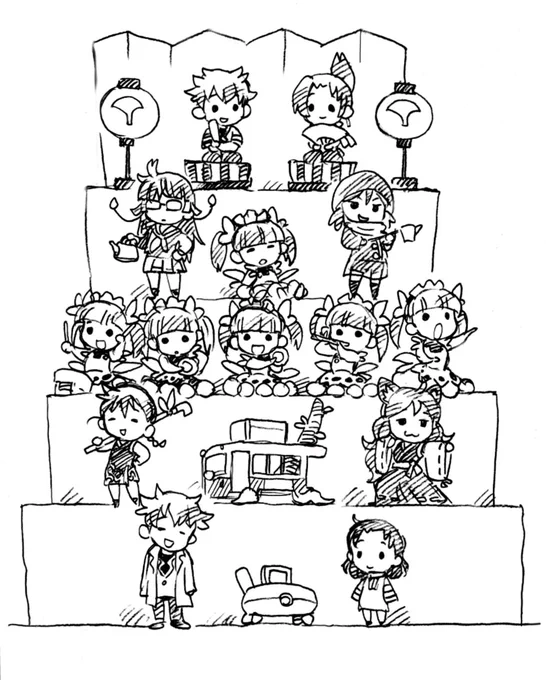 雛人形は、疫病を祓う人形が起源と言うので、埃を払って再掲するよ。

>ケムリクサ雛

無病息災 