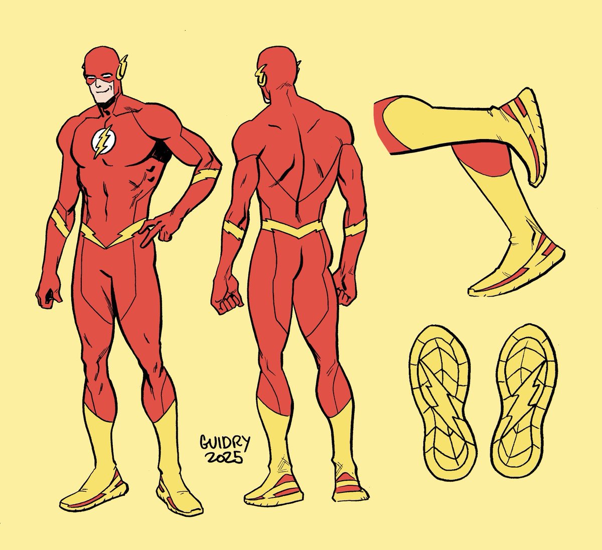 The New Flash suit designed by Gavin Guidry