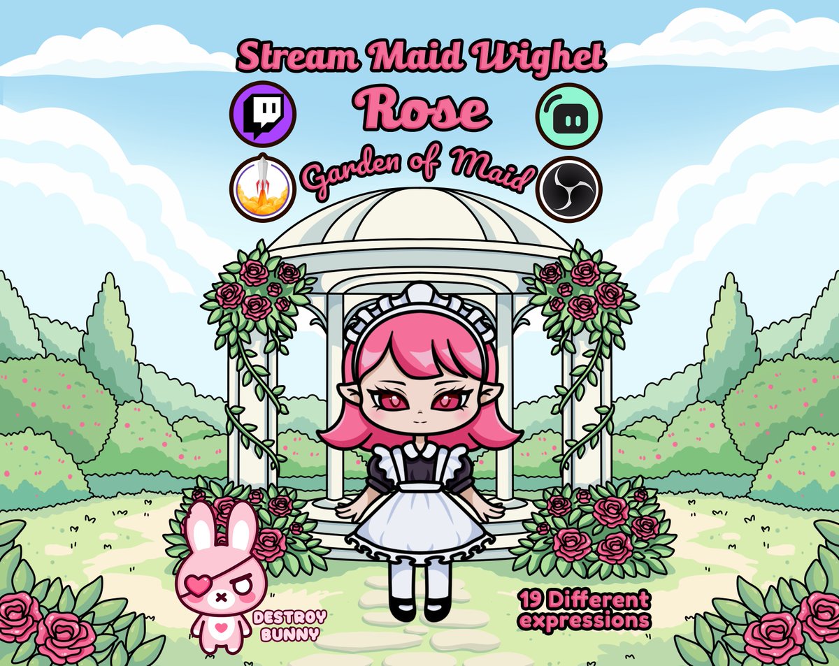 destroybunny1's tweet photo. Hi, I finally finished developing the new widget for the Twitch stream. It’s Rose the Maid. I really hope you like her, I put a lot of effort into this project.
https://t.co/jz8neAm4x7
#twitchwidget #twitch #strem #streamwidget #maid #cute https://t.co/EwuppTUoKv