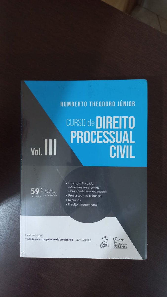 LIVDEDIREITO's tweet image. Curso de Direito Processual Civil - Volumes 1, 2 e 3
Humberto Theodoro Júnior
livrariadedireito.com.br/civil/curso-de…

#direito #direitocivil #processocivil #direitoprocessualcivil #cpc #oab #livrosjuridicos #doutrinajuridica #recursos #execucao #procedimentosespeciais #teoriageraldoprocesso