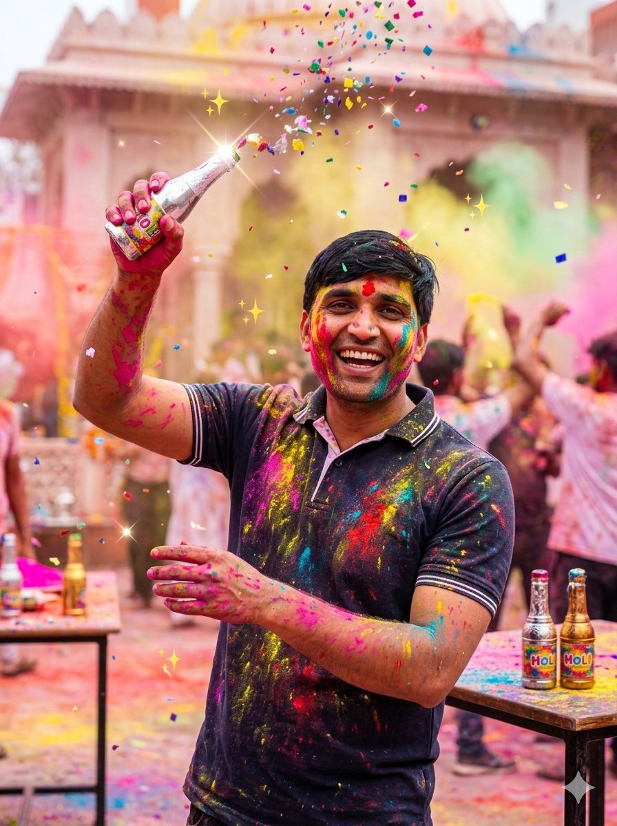 To be happy in life, two powers are essential: first, the power of patience and second, the power of understanding. Happy Holi celebration 💖 ✨️