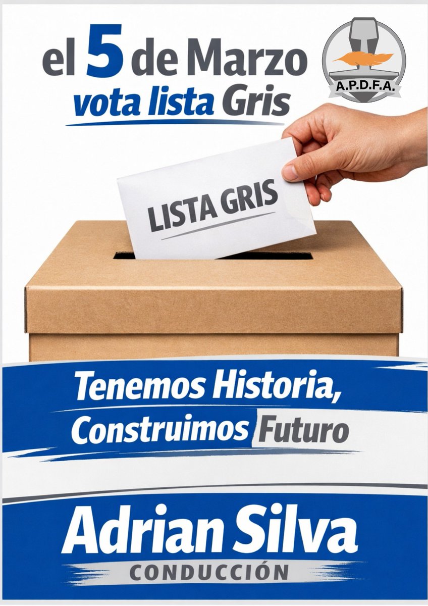 El 5/03/2026 Votá Lista Gris
Transparencia,  Honestidad y Experiencia
Tenemos Historia y Construimos Futuro
#SilvaConducción 
#LaListaEsGris