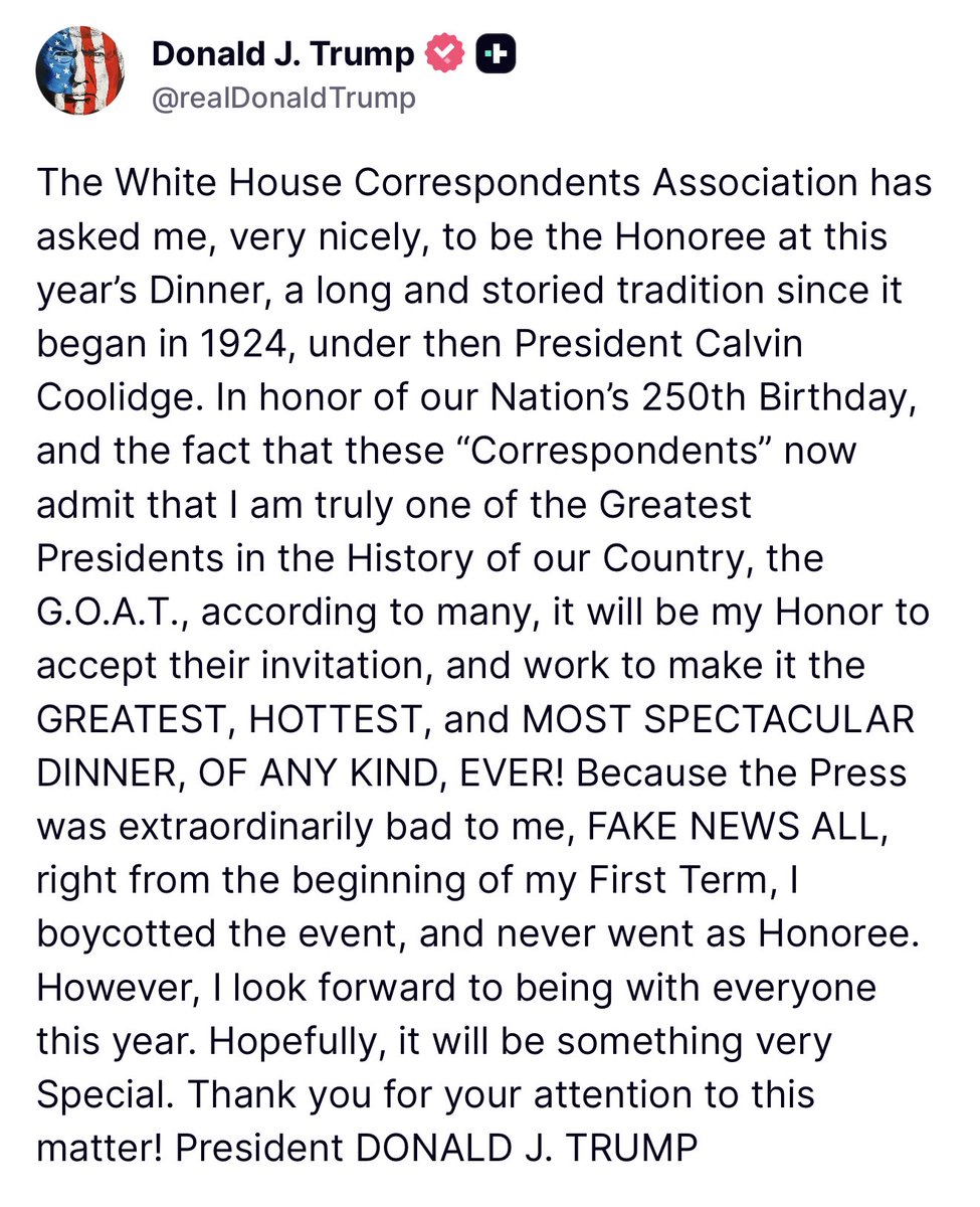 OwenShroyer1776's tweet photo. Trump calls himself the 'Greatest Of All Time President' in most recent Truth Social Post. https://t.co/SDReIWZTsz