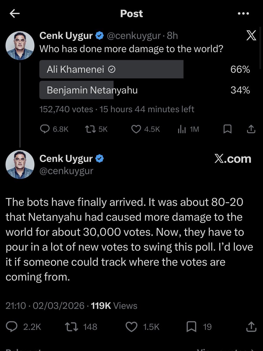 Let’s see when he deletes his post.