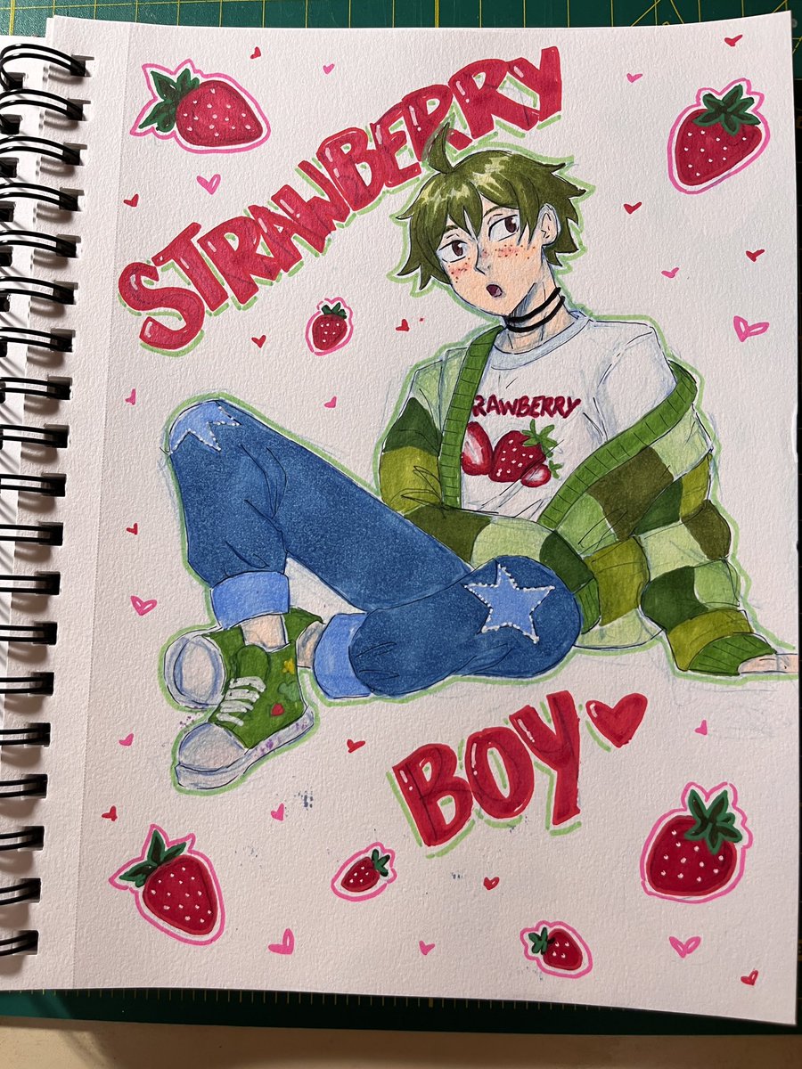 kayzorman's tweet photo. Sketchbook Yams 🍓🍓🍓🍓🍓 
#Haikyuu https://t.co/2hqHearawj