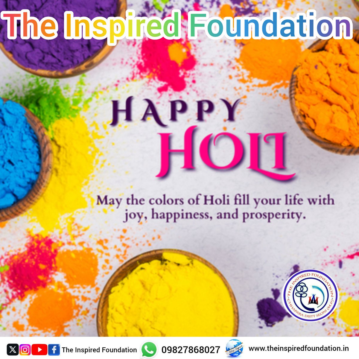 t_i_Foundation's tweet photo. Happy Holi https://t.co/K7jWOj7pHy