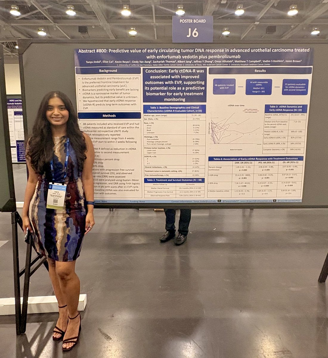 UNITE study data <a href="/ASCO/">ASCO</a> #GU26 with <a href="/JasonBrownMDPhD/">Jason Brown</a> 
In aUC treated with EVP, early ctDNA reduction (≥50% or ≥90%) was strongly associated with improved PFS and OS!
However, baseline ctDNA levels were not predictive. 

Early dynamics may guide monitoring

<a href="/urotoday/">UroToday.com</a> <a href="/Uromigos/">Uromigos</a>