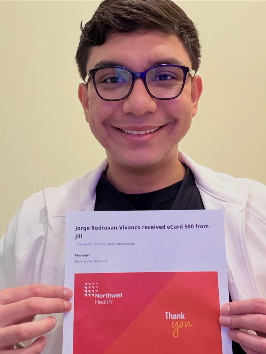 JorgeRedrovan94's tweet photo. Grateful to receive another patient satisfaction recognition at Northwell Health.
Consistency, compassion, and attention to detail matter.
Step by step. https://t.co/gByi0vEnQO