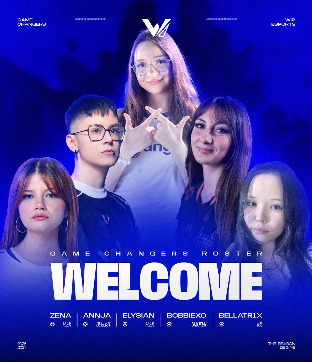 NOUVEAU DÉPART, NOUVELLES AMBITIONS 💫

🇩🇪 ・<a href="/elysianfps/">elysian</a> 
🇬🇧 ・<a href="/Bobbieeeexo/">Bobbie ʚɞ</a> 
🇷🇺 ・<a href="/bellatrixxiii/">bellatr1x</a> (C)
🇷🇸 ・<a href="/notaNNja/">LFT aNNja</a> 
🇹🇷 ・<a href="/ZENALLYNE/">ZENA</a>

(M) : <a href="/Zeriia_/">Zeria</a> 
(C) : <a href="/timppAfps/">timppA</a> 
(AC) : <a href="/seYzYYY/">seYzY</a> 

On se donne rendez-vous demain pour la cash cup. 🫡

#WEAREWIP 🟦