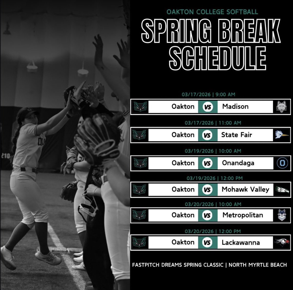 Oakton College Softball tweet media